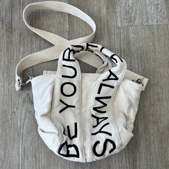Womens Zara "Always Be Yourself" Cream Bag - Picture 3 of 7
